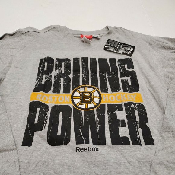 NWT Boston Bruins NHL Hockey Men’s Gray Long Sleeve T-Shirt Small New With Tags - Picture 4 of 7